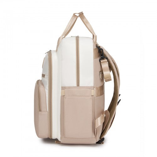 Miss Lulu Multifunctional Baby Changing Backpack Insulated Bottle Holders Khaki | Neil's Luggage Store