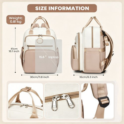 Miss Lulu Multifunctional Baby Changing Backpack Insulated Bottle Holders Khaki | Neil's Luggage Store