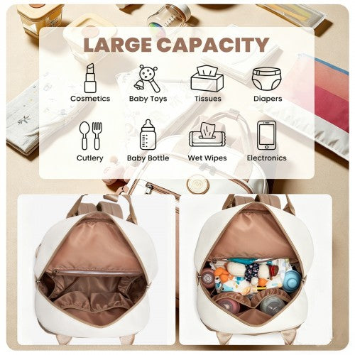 Miss Lulu Multifunctional Baby Changing Backpack Insulated Bottle Holders Khaki | Neil's Luggage Store