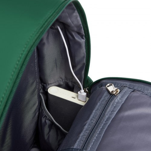 Kono Casual Backpack with Laptop Sleeve & Padded Straps — Green and Brown | Neil's Luggage Store