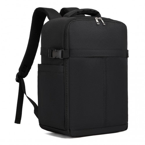 BPK2505 - Kono Urban Smart 15L Carry-On Backpack with Luggage Strap – Ideal for Travel, Work & Daily Commute - Black | Neil's Luggage Store