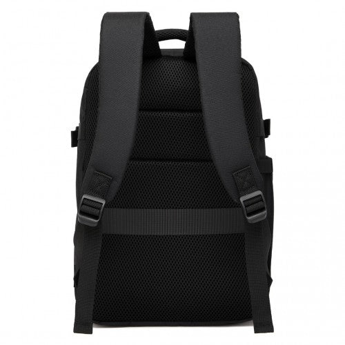 BPK2505 - Kono Urban Smart 15L Carry-On Backpack with Luggage Strap – Ideal for Travel, Work & Daily Commute - Black | Neil's Luggage Store
