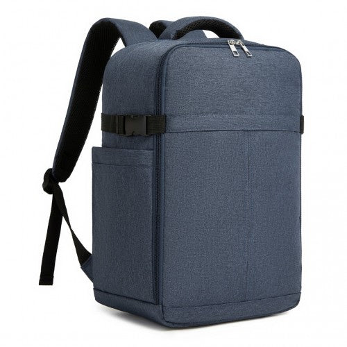 BPK2505 - Kono Urban Smart 15L Carry-On Backpack with Luggage Strap – Ideal for Travel, Work & Daily Commute - Navy | Neil's Luggage Store