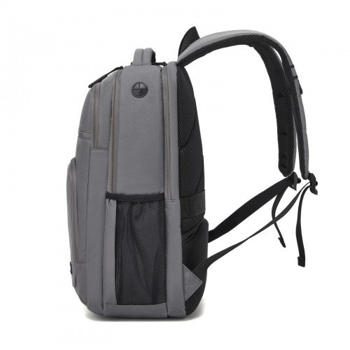 Kono 15.6 Inch Laptop Backpack For Work And Business Travel Grey | Neil's Luggage Store