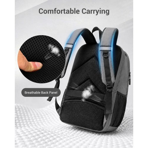Kono 15.6 Inch Laptop Backpack For Work And Business Travel Grey | Neil's Luggage Store