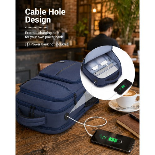 Kono 15.6 Inch Laptop Backpack Durable Comfortable Compartment Navy Travel | Neil's Luggage Store