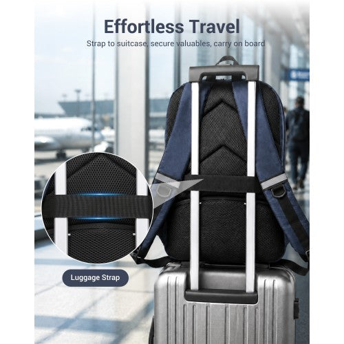 Kono 15.6 Inch Laptop Backpack Durable Comfortable Compartment Navy Travel | Neil's Luggage Store