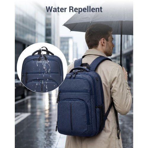 Kono 15.6 Inch Laptop Backpack Durable Comfortable Compartment Navy Travel | Neil's Luggage Store