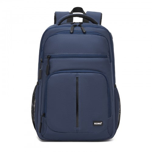 Kono 15.6 Inch Laptop Backpack Durable Comfortable Compartment Navy Travel | Neil's Luggage Store