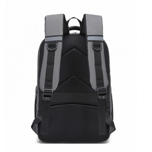 Kono Laptop Backpack Fifteen Point Six Inch Compartment Reflective Straps Grey | Neil's Luggage Store
