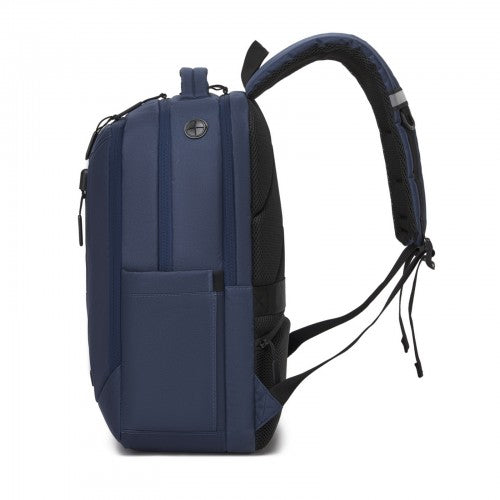 Kono Laptop Backpack With 15.6 Inch Laptop Compartment Reflective Straps Navy | Neil's Luggage Store