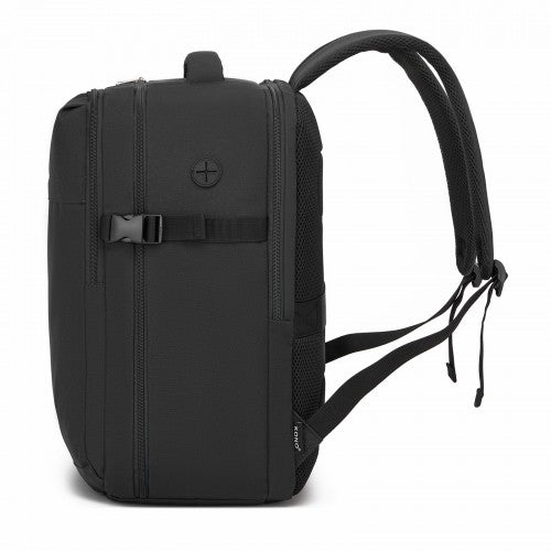 Kono 32L Upgraded Cabin Backpack 17.3 Inch Laptop Sleeve And Luggage Strap Black | Neil's Luggage Store