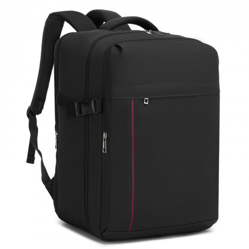 Kono 32L Upgraded Cabin Backpack 17.3 Inch Laptop Sleeve And Luggage Strap Black | Neil's Luggage Store