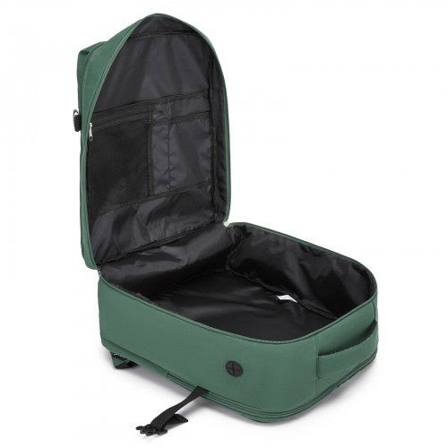 Kono 32L Cabin Backpack For 17.3 Laptop Breathable Straps Trolley Green | Neil's Luggage Store
