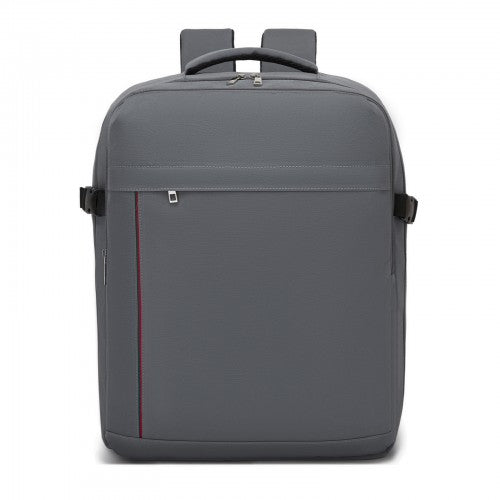 Kono 32L Cabin Backpack 17 Inch Laptop Rucksack With Trolley Strap Grey | Neil's Luggage Store