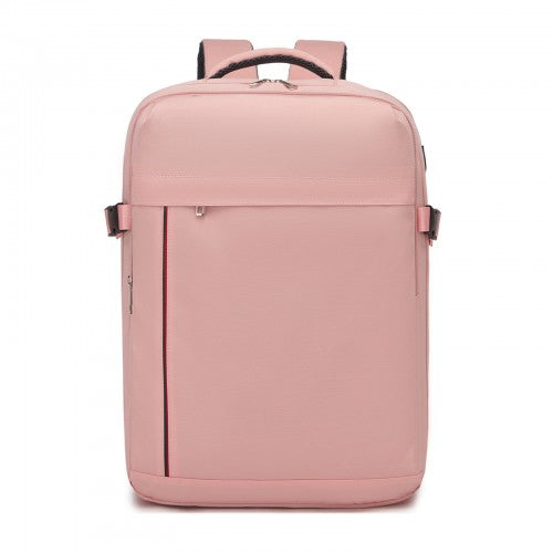 Kono 32L Pink Cabin Backpack 17.3 Inch Laptop Rucksack With Breathable Straps | Neil's Luggage Store