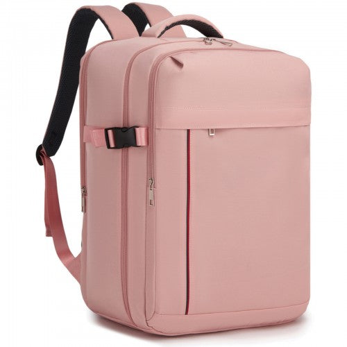 Kono 32L Pink Cabin Backpack 17.3 Inch Laptop Rucksack With Breathable Straps | Neil's Luggage Store