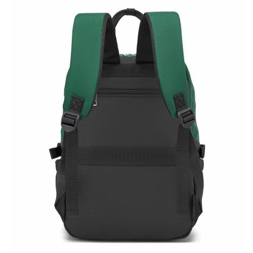 Kono Green Beige Water Resistant Laptop Backpack With Padded Sleeve And Pockets | Neil's Luggage Store