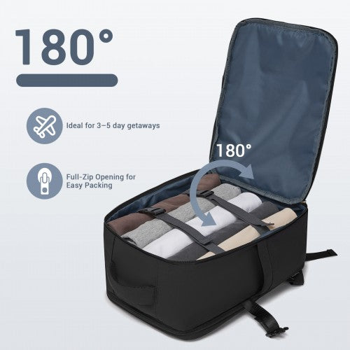 Kono Compact 15.6 Inch Laptop Backpack Trolley Sleeve Under Seat Storage Black | Neil's Luggage Store