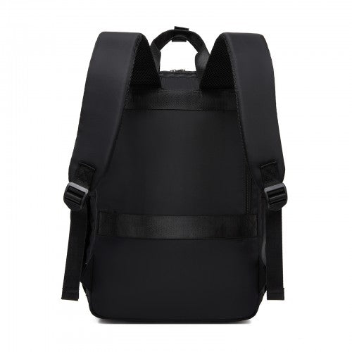 BPK2530 - Kono Spacious Water-Resistant Laptop Backpack for Travel & Commuting - 15.6" Padded Laptop Compartment, Reflective Strip - Black | Neil's Luggage Store