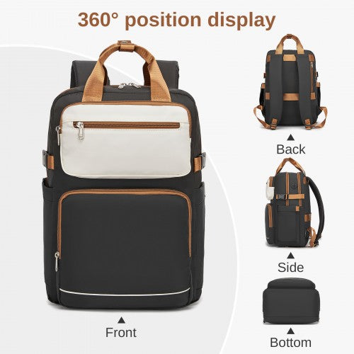 Kono Water Resistant Laptop Backpack For Travel And Commute Reflective Strip | Neil's Luggage Store