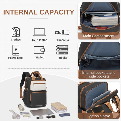 Kono Water Resistant Laptop Backpack For Travel And Commute Reflective Strip | Neil's Luggage Store