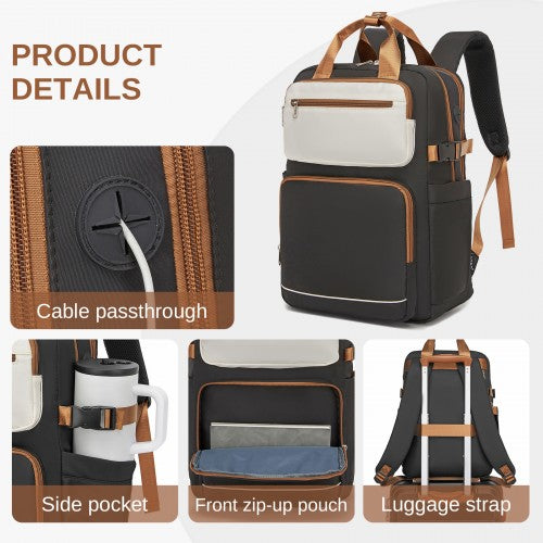Kono Water Resistant Laptop Backpack For Travel And Commute Reflective Strip | Neil's Luggage Store