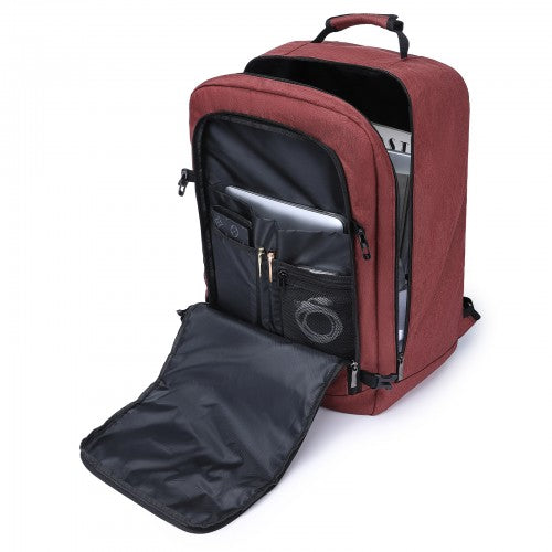 BPK2531L - Kono Multi-purpose Business Large Backpack–Fits 15.6" Laptop, Ideal for Work, Travel & Daily Commute - Burgundy | Neil's Luggage Store