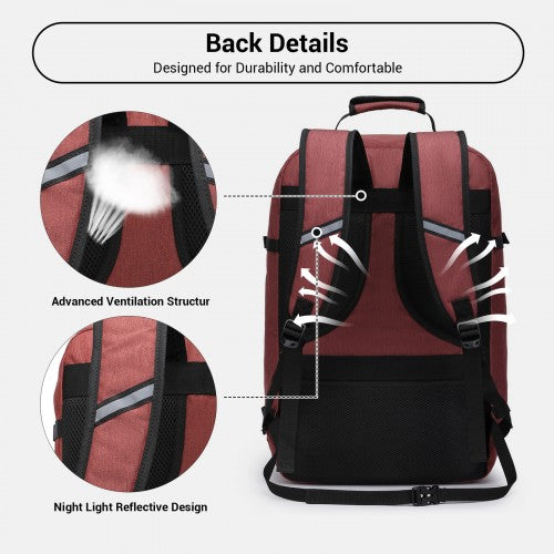 BPK2531L - Kono Multi-purpose Business Large Backpack–Fits 15.6" Laptop, Ideal for Work, Travel & Daily Commute - Burgundy | Neil's Luggage Store