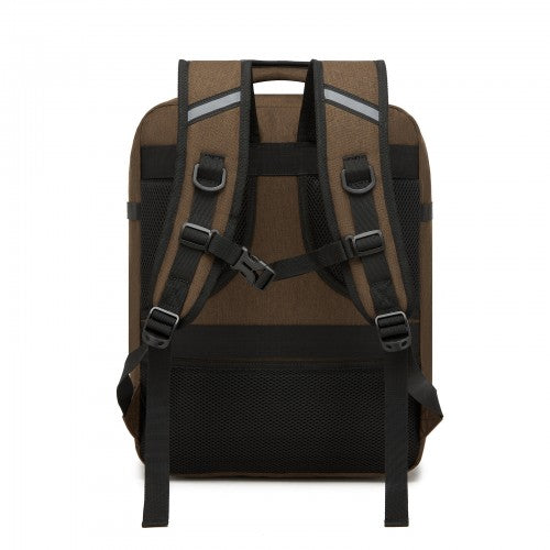 BPK2531M - Kono Multi-purpose Business Medium-sized Backpack–Fits 15.6" Laptop, Ideal for Work, Travel & Daily Commute - Brown