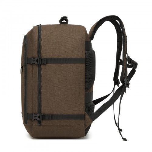 BPK2531M - Kono Multi-purpose Business Medium-sized Backpack–Fits 15.6" Laptop, Ideal for Work, Travel & Daily Commute - Brown