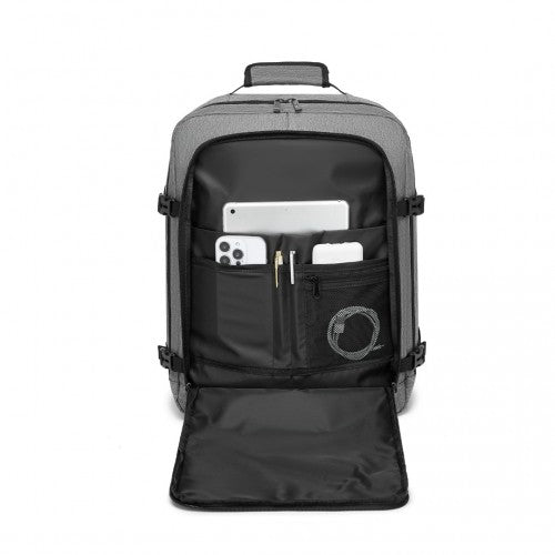 BPK2531M - Kono Multi-purpose Business Medium-sized Backpack–Fits 15.6" Laptop, Ideal for Work, Travel & Daily Commute - Grey | Neil's Luggage Store
