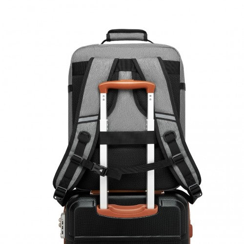 BPK2531M - Kono Multi-purpose Business Medium-sized Backpack–Fits 15.6" Laptop, Ideal for Work, Travel & Daily Commute - Grey | Neil's Luggage Store