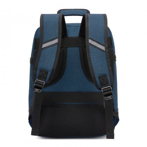 Kono Flexible Cabin Backpack 30x20x40 Fits 15.6 Inch Laptop Navy | Neil's Luggage Store