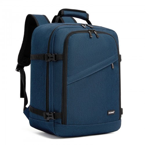 Kono Flexible Cabin Backpack 30x20x40 Fits 15.6 Inch Laptop Navy | Neil's Luggage Store