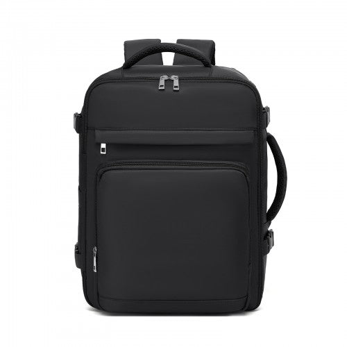 BPK2601- Kono Cabin Travel Backpack 40×20×30 cm – Water-Resistant, Multi-Compartment, Padded Laptop, Anti-Theft, Carry-On Tote - Black | Neil's Luggage Store