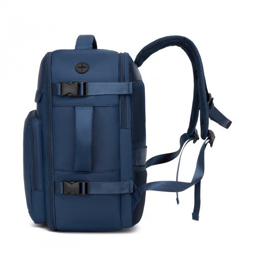 BPK2601- Kono Cabin Travel Backpack 40×20×30 cm – Water-Resistant, Multi-Compartment, Padded Laptop, Anti-Theft, Carry-On Tote - Navy | Neil's Luggage Store
