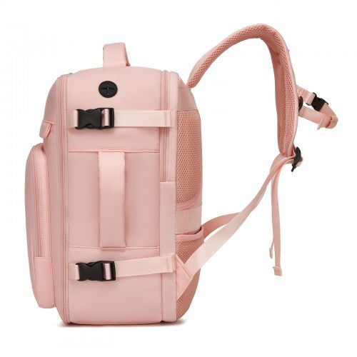 BPK2601- Kono Cabin Travel Backpack 40×20×30 cm – Water-Resistant, Multi-Compartment, Padded Laptop, Anti-Theft, Carry-On Tote - Pink | Neil's Luggage Store
