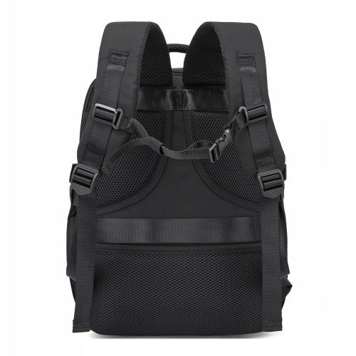 BPK2602- Kono Cabin Approved Carry On Backpack 40×30×20cm, Water Resistant 15.6 Inch Laptop Travel Rucksack with Dry-wet Separation Pouch - Black | Neil's Luggage Store