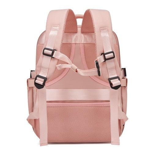 BPK2602- Kono Cabin Approved Carry On Backpack 40×30×20cm, Water Resistant 15.6 Inch Laptop Travel Rucksack with Dry-wet Separation Pouch - Pink | Neil's Luggage Store