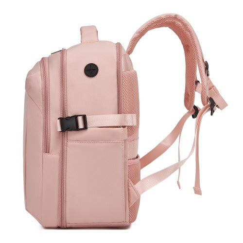 BPK2602- Kono Cabin Approved Carry On Backpack 40×30×20cm, Water Resistant 15.6 Inch Laptop Travel Rucksack with Dry-wet Separation Pouch - Pink | Neil's Luggage Store