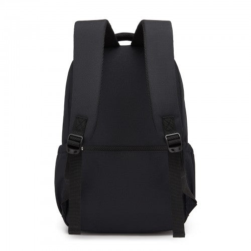 BPK2605 - KONO Durable Water-Resistant Kids Backpack with Padded Laptop Sleeve and Multi-Pocket Organization for School - Black