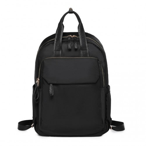 BPM2439 - Miss Lulu Versatile Stylish Backpack with Laptop Compartment and Trolley Strap - Black