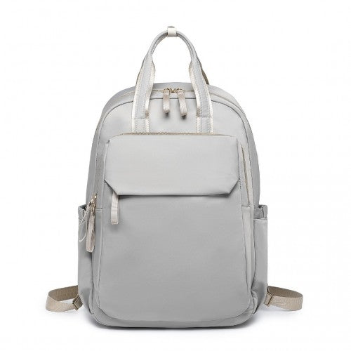 BPM2439 - Miss Lulu Versatile Stylish Backpack with Laptop Compartment and Trolley Strap - Grey