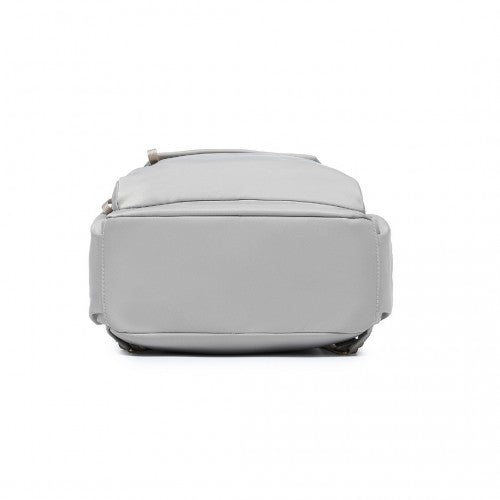 BPM2439 - Miss Lulu Versatile Stylish Backpack with Laptop Compartment and Trolley Strap - Grey