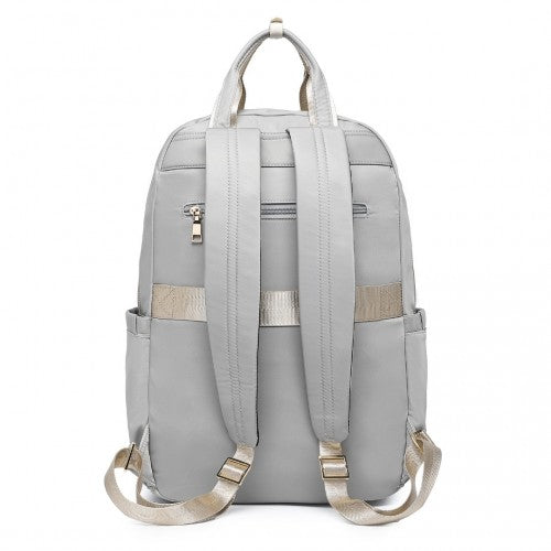BPM2439 - Miss Lulu Versatile Stylish Backpack with Laptop Compartment and Trolley Strap - Grey