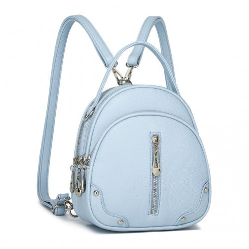 Miss Lulu Convertible Mini Backpack PU Leather 3in1 Crossbody Blue | Neil's Luggage Store