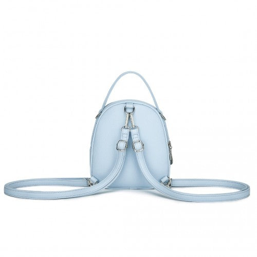 Miss Lulu Convertible Mini Backpack PU Leather 3in1 Crossbody Blue | Neil's Luggage Store