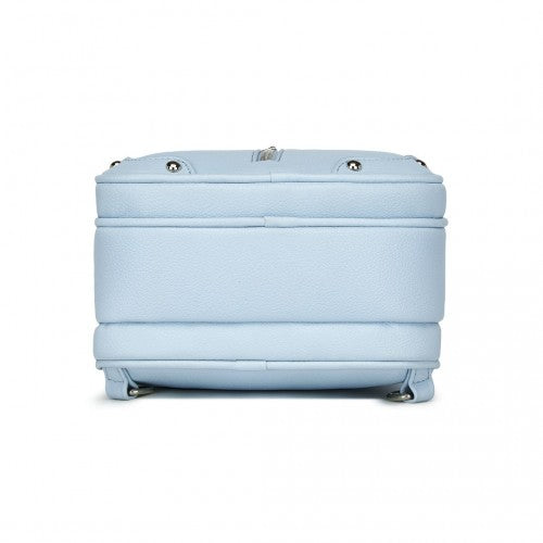 Miss Lulu Convertible Mini Backpack PU Leather 3in1 Crossbody Blue | Neil's Luggage Store