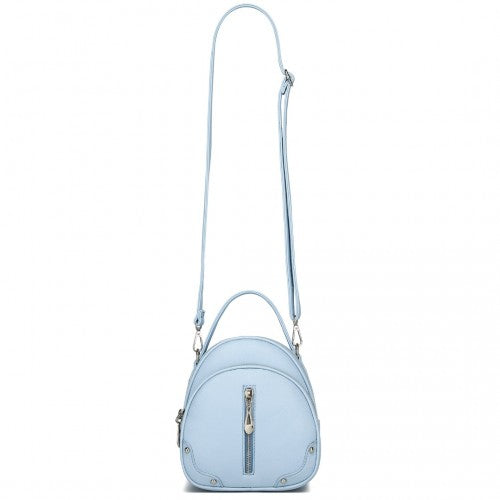 Miss Lulu Convertible Mini Backpack PU Leather 3in1 Crossbody Blue | Neil's Luggage Store